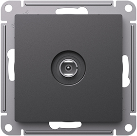 розетка ТВ антенная (коннектор) Systeme Electric AtlasDesign, базальт - внешний вид