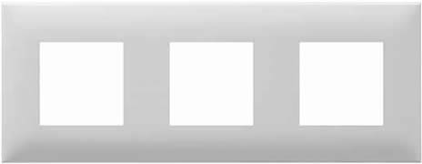 рамка 3-постовая DKC Avanti, цвет белое облако, - внешний вид