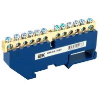 купить Шина нулевая 6*9 12групп DIN-изолятор синий на DIN-рейку IEK  в Самаре Шина нулевая 6*9 12групп DIN-изолятор синий на DIN-рейку IEK