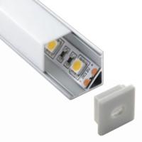 купить Профиль угловой квадрат 16*16*2000мм ViaSvet крепеж 4шт+заглушки 2шт в Самаре Профиль угловой квадрат 16*16*2000мм ViaSvet крепеж 4шт+заглушки 2шт