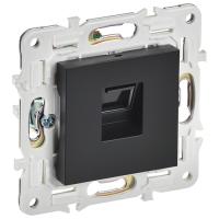 Сканди черный розетка RJ45 скрытая 1-ая кат.5E