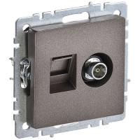 BRITE Роз. двойная TV+RJ45 кат.5E РТВ/РК12-БрТБ бр. IEK