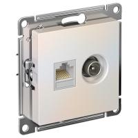 AtlasDesign жемчуг розетка RJ45+TV скрытая 2-ая  