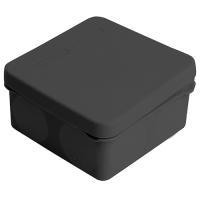 купить Коробка 80*80*40 квадрат черный IP67 прямой монтаж безгалогенная (HF) PlexUp в Самаре Коробка 80*80*40 квадрат черный IP67 прямой монтаж безгалогенная (HF) PlexUp