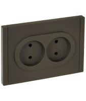 купить Фортепиано серый розетка скрытая 2-мест шторки IP20  в Самаре Фортепиано серый розетка скрытая 2-мест шторки IP20