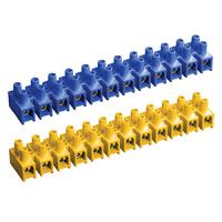 купить Клеммник ЗВИ 20А 12пар 10мм2 нг желтый/синий  в Самаре Клеммник ЗВИ 20А 12пар 10мм2 нг желтый/синий