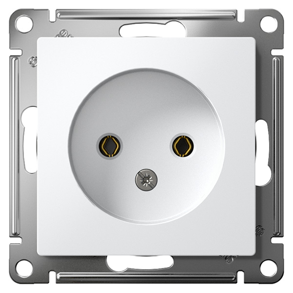 AtlasDesign белый розетка скрытая 1-мест IP20 