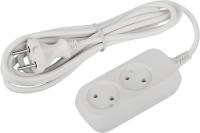 купить Удлинитель 2-мест 3м ПВС 2*0,75 белый PlexUp   в Самаре Удлинитель 2-мест 3м ПВС 2*0,75 белый PlexUp