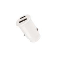 Автозарядка в прикуриватель USB-A+USB-C 2,4А белый Rexant