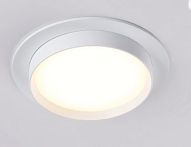 купить Светильник точечный GX53 круг белый встраиваемый Ambrella в Самаре Светильник точечный GX53 круг белый встраиваемый Ambrella