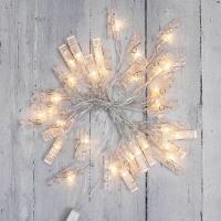 Гирлянда нить 5м теплый белый 30свд IP20 прозрачный провод 