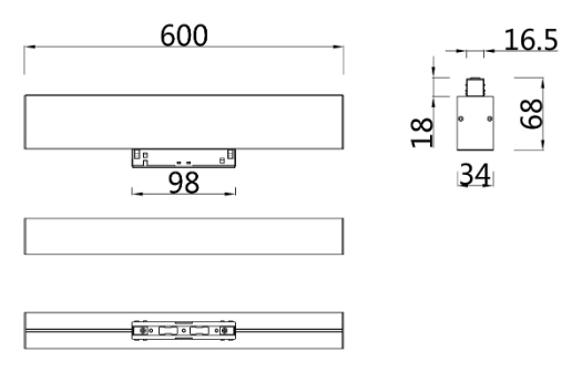 Светильник на трек магнитный свд 20Вт 4000К 1600лм черный Maytoni 