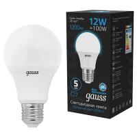 купить Лампа светодиодная 220В Е27 12Вт 6500К 1200лм стандарт A60 матовая Gauss Black в Самаре Лампа светодиодная 220В Е27 12Вт 6500К 1200лм стандарт A60 матовая Gauss Black