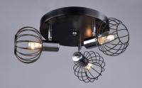 купить Светильник потолочный (люстра) 3*60Вт E14 черный  в Самаре Светильник потолочный (люстра) 3*60Вт E14 черный