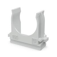 купить Держатель для трубы 25мм серый упак (100 шт) ПРОМРУКАВ в Самаре Держатель для трубы 25мм серый упак (100 шт) ПРОМРУКАВ