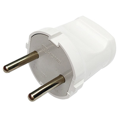 купить Вилка 10А прямая белый пластик IP20 IN HOME 4142 в Самаре Вилка 10А прямая белый пластик IP20 IN HOME 4142