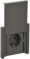 купить Фортепиано серый розетка скрытая 1-мест заземление с крышкой шторки IP44  в Самаре Фортепиано серый розетка скрытая 1-мест заземление с крышкой шторки IP44