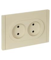 купить Фортепиано ваниль розетка скрытая 2-мест шторки быстрозажим. клем. IP20  в Самаре Фортепиано ваниль розетка скрытая 2-мест шторки быстрозажим. клем. IP20