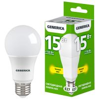 купить Лампа светодиодная 220В Е27 15Вт 3000К 1500лм стандарт A60 матовая GENERICA (IEK)  в Самаре Лампа светодиодная 220В Е27 15Вт 3000К 1500лм стандарт A60 матовая GENERICA (IEK)