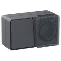 AtlasDesign Profi54 антрацит блок Р+В1кл открытая горизонтально IP54 