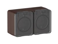 купить Атлас Профи коричневый розетка открытая 2-мест заземление шторки IP54 в Самаре Атлас Профи коричневый розетка открытая 2-мест заземление шторки IP54