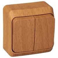 купить Этюд выключатель открытая бук 2кл 10А IP20  в Самаре Этюд выключатель открытая бук 2кл 10А IP20