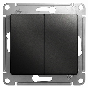 купить Глосса антрацит выключатель 2кл скрытая 10А IP20  в Самаре Глосса антрацит выключатель 2кл скрытая 10А IP20
