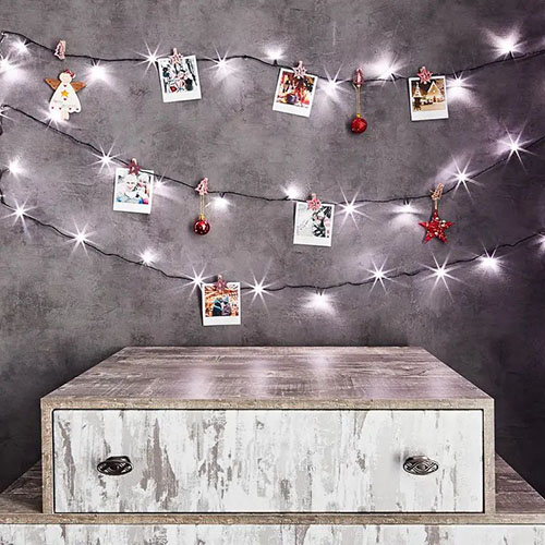 Гирлянда нить 6м белый 40свд с контроллером IP20 зеленый провод 8 режимов