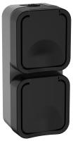 купить TORS Розетка 2-ая с з/к кр. верт. 16А IP55 TS132 графит IEK в Самаре TORS Розетка 2-ая с з/к кр. верт. 16А IP55 TS132 графит IEK