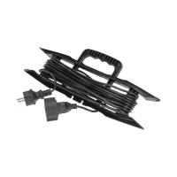 купить Удлинитель 1-мест 10м ПВС 3*0,75 черный  IP44 PROconnect на рамке в Самаре Удлинитель 1-мест 10м ПВС 3*0,75 черный  IP44 PROconnect на рамке