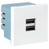 купить Розетка кабель-канал USB A+A 2-ая 2мод белый EKF С-лайн в Самаре Розетка кабель-канал USB A+A 2-ая 2мод белый EKF С-лайн