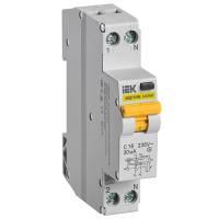 Дифавтомат 2Р 16А C тип A 30мА 6кА 1мод АВДТ32МL IEK KARAT