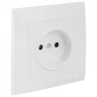 купить Валенсия белый розетка скрытая 1-мест шторки IP20  в Самаре Валенсия белый розетка скрытая 1-мест шторки IP20