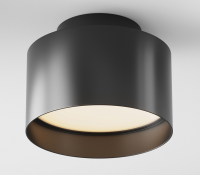 Светильник даунлайт свд 16Вт 3000К 800лм цилиндр черный накладной 