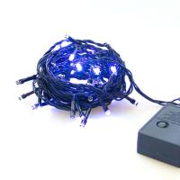 купить Гирлянда нить 5м синий 50свд с контроллером IP20 черный провод 8 режимов в Самаре Гирлянда нить 5м синий 50свд с контроллером IP20 черный провод 8 режимов