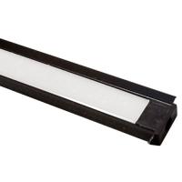 купить Профиль с экраном встраиваемый 22*6*2000мм ViaSvet черный крепеж+заглушки в Самаре Профиль с экраном встраиваемый 22*6*2000мм ViaSvet черный крепеж+заглушки