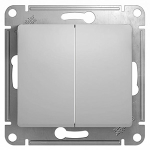 купить Глосса переключатель скрытая алюминий 2кл 10А IP20  в Самаре Глосса переключатель скрытая алюминий 2кл 10А IP20