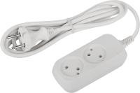 купить Удлинитель 2-мест 1,5м ПВС 2*0,75 белый PlexUp   в Самаре Удлинитель 2-мест 1,5м ПВС 2*0,75 белый PlexUp