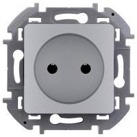 купить Инспириа алюминий розетка скрытая 1-мест IP20  в Самаре Инспириа алюминий розетка скрытая 1-мест IP20