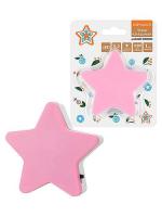 Ночник свд 0,5Вт розовый датчик освещенности Звездочка