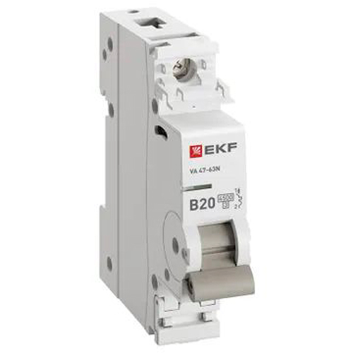 Автомат 1Р 20А B 4,5кА ВА47-63N EKF PROxima