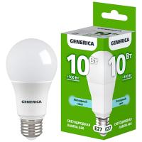 купить Лампа светодиодная 220В Е27 10Вт 6500К 1000лм стандарт A60 матовая GENERICA (IEK)  в Самаре Лампа светодиодная 220В Е27 10Вт 6500К 1000лм стандарт A60 матовая GENERICA (IEK)