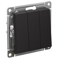 AtlasDesign карбон выключатель 3кл скрытая 10А IP20 