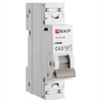 Автомат 1Р 63А C 4,5кА ВА47-63N EKF PROxima