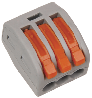 купить Клемма 3*4,0мм2 с рычажком серый IEK 50шт в Самаре Клемма 3*4,0мм2 с рычажком серый IEK 50шт