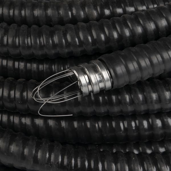 купить Металлорукав 15мм ПВХ IP65 PЗ-ЦП-НГ с протяжкой EKF 50м в Самаре Металлорукав 15мм ПВХ IP65 PЗ-ЦП-НГ с протяжкой EKF 50м