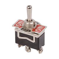 Выключатель ON-OFF-ON 15А 250В Хром