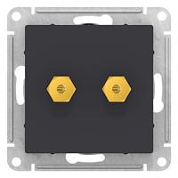 Атлас карбон розетка AUX скрытая 2-ая  