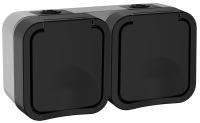 купить TORS Розетка 2-ая с з/к кр. гориз. 16А IP55 TS122 графит IEK в Самаре TORS Розетка 2-ая с з/к кр. гориз. 16А IP55 TS122 графит IEK