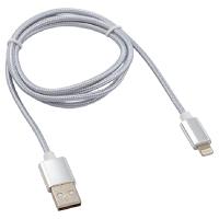 купить Кабель USB Lightning для Apple 1м серебристый 2,4А Rexant в Самаре Кабель USB Lightning для Apple 1м серебристый 2,4А Rexant